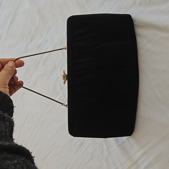After Five Handbags - Vintage 1950s "After Five" satin clutch with coin purse and mirror